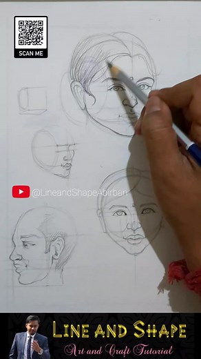 Drawing technique 🙂 @followers Line and Shape #pencildrawing #shadingtutorial #pencilshading #onlinedrawingsession #drawingclass #youtubechannelsubscribe #pencildrawing #reelsinstagram #reels #portrait #pencilshading #explore #explorepage #reelsvideo #reelsviral Medium 👉 Graphite pencil on Paper . . . 👉Full video tutorial available on my YouTube channel 👉 Online classes are available | Line and Shape