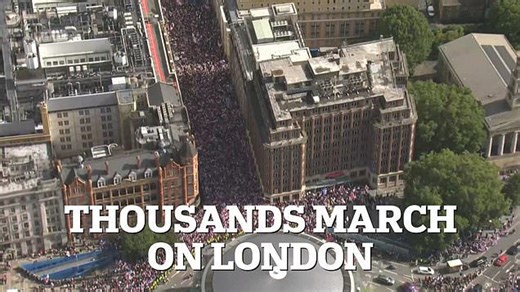 Thousands gather in Central London for 'Unite the Kingdom' protest