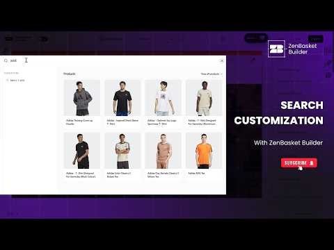 How to Customize the Search Bar in ZenBasket Builder