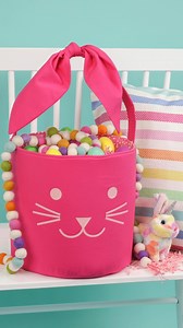 Get ready for Easter fun by crafting your own DIY Easter Basket! Check out my step-by-step sewing tutorial, packed with photos, video, and a FREE printable sewing pattern. Easter is right around the corner, so let's get sewing! Learn how to make your very own DIY Easter Basket and download the FREE pattern on the blog now! 🧵🐣 #EasterCrafts #DIYEasterBasket #SewingTutorial | Sweet Red Poppy