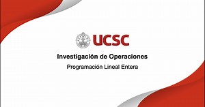 Programación Lineal Entera