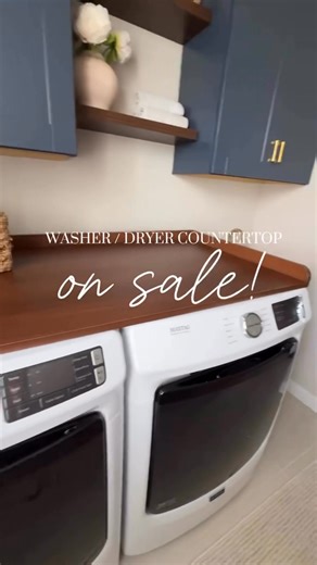 6.3K views · 27 reactions | Washer & Dryer Countertop ✨ Link in comments! Limited time deal + extra 10% brand promo!  This piece has been such a game changer — no more socks or clothes falling behind the washer, and it’s perfect for that folded laundry that doesn’t quite make it to the closet right away  Comes in several color options to match your laundry room style. #laundryroom #laundryorganization #homedeals #washerdryer #laundryroommakeover | Lattice and Luxe | Facebook