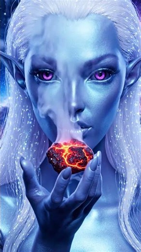 👽 Alien Cools Lava Cubes with Her Breath | Surreal ASMR Fantasy