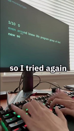 Typing SO FAST that monkeytype would INVALIDATE my score!