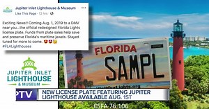 New Florida specialty license plate features Jupiter Inlet Lighthouse