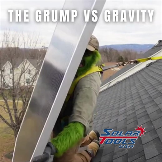 Our favorite green holiday troublemaker just learned a hard truth: Carrying solar panels by hand is for suckers. One magic moment and a Solar Panel Caddy later and suddenly the lifts are easier, the grip is solid, and one hand stays free for ladders, balance, or mischief. Proof that with the right tools, installing solar is so easy it almost feels like stealing. 😏 Happy Holidays from Solar Tools USA.
