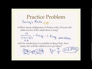 Pediatric Dosages and dosing by weight