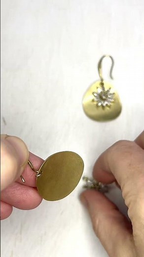 🌼 Easiest Earrings Ever! Simple Brass Flower DIY in 20 Seconds 🌟