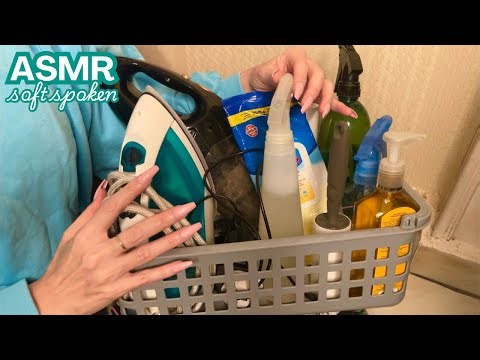 ASMR * Tapping & Organizing my “Cleaning Bin”!