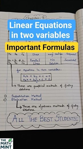 Linear Equations Class 10 | 5 Important Points You MUST Remember #maths #cbseclass10 #shorts