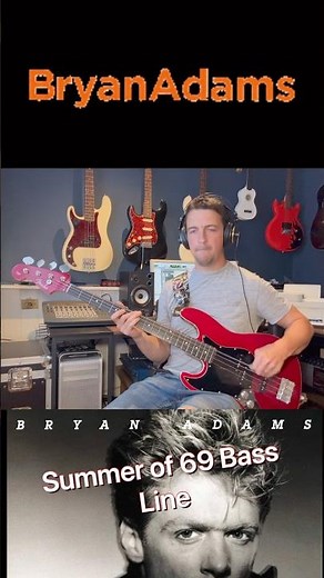 Bryan Adams Summer of 69 Bass Line #music #realbasscover #bassguitar #bassline #fender #bryanadams