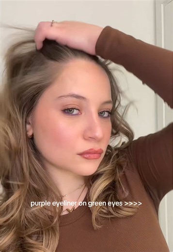 Purple Eyeliner Tutorial for Green Eyes Using NYX