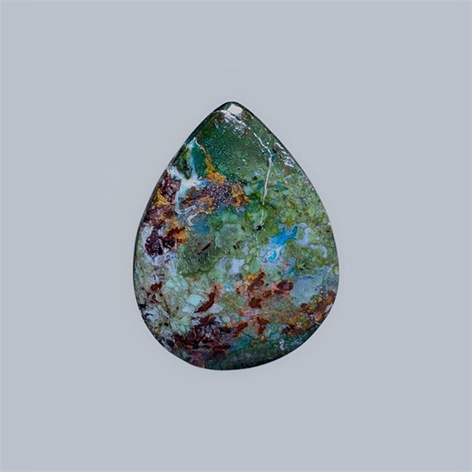 Chrysocolla Cabochon With Native Copper, Indonesian Loose Gemstone - Etsy