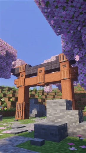 Japanese Gate Tutorial #minecraft #minecraftbuilding #tutorial #howto