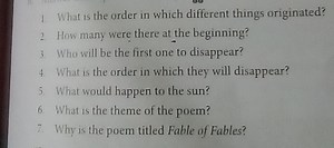 What is the order in which different things originated?How man... | Filo