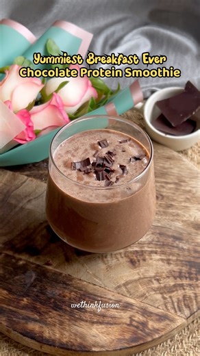 Chocolate protein smoothie | High Protein recipes | Healthy breakfast ideas | Smoothie recipes