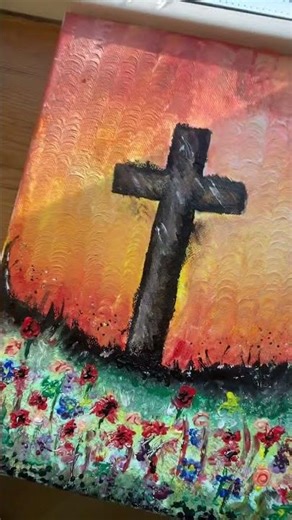 Cross painting✝️❤️#dontflop #art #n3lladraws