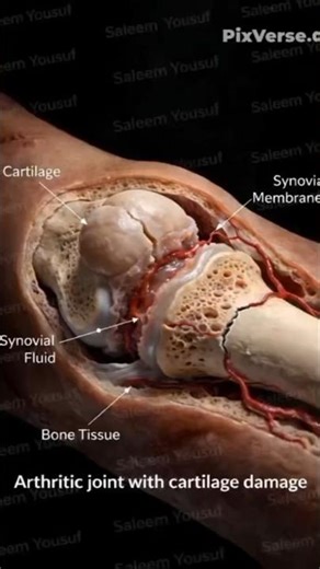 Arthritis Explained: Cartilage Damage Inside Joint #shorts