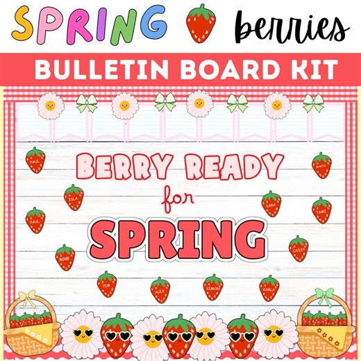 Spring Bulletin Board Kit Ideas for March April May Classroom Display Decoration Door Retro Printable Preschool   Spanish PDF Boards - Etsy