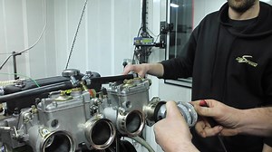 Our good friends Dimspeed are over from France for a few days of dyno testing. Nick's been hands on tuning and synchronising the carburettors on their 8 port race engine today. Enjoy this video of the initial start up and idle. | Swiftune Engineering