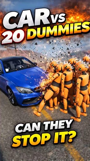 Car vs Crash Test Dummies 💥How Many Will Survive?
