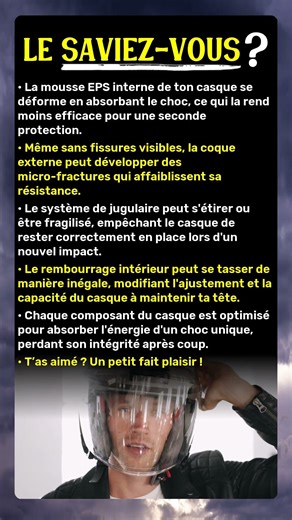 Ton Casque de Moto Perd Sa Protection Après un Choc