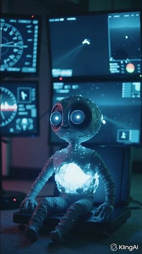 Alien Sitting on the Console 👽 #Shorts #SciFi #ai #klingai#yt