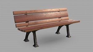 Classic Park Bench (Low Poly) - Download Free 3D model by Berk Gedik (@berkgedik)