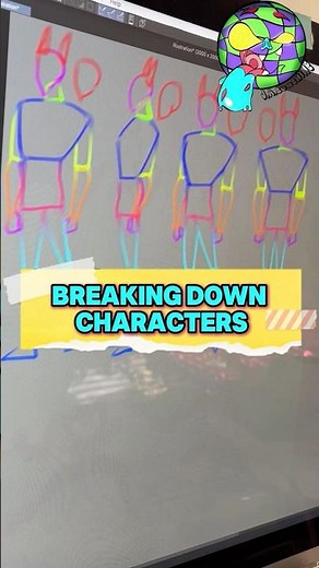 Breaking Down Characters Into Simple Shapes | Animation Art Study #shorts