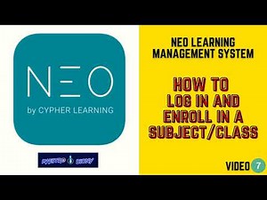 NEO LMS TUTORIAL: HOW TO LOG IN AND ENROLL IN CLASSES - FOR STUDENTS II PART 5 II BEAM