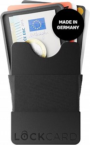 Slim Wallet – Smart Wallet mit Münzfach & RFID-Schutz, Mini Geldbörse Herren & Damen, Kreditkartenetui Kartenetui, Portmonee/Geldbeutel, Portemonnaie minimalistisch (Schwarz)