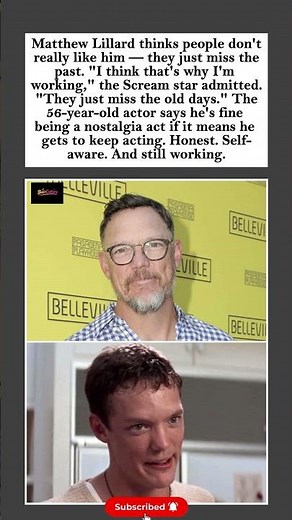 Matthew Lillard Thinks People Only Like Him for Nostalgia, Not Him.