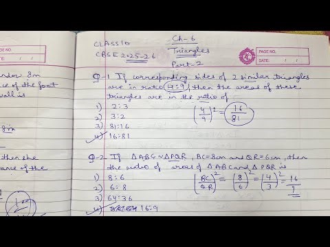 📘 Chapter 6 | Triangles | Class 10 Maths | MCQs | Part 2 | CBSE 2025–26