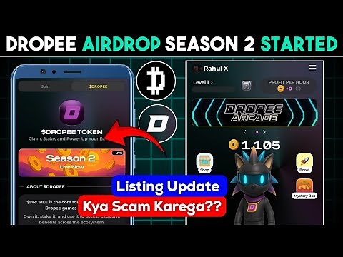 Dropee Airdrop New Season | Dropee New Update | Dropee Season 2 | Dropee Airdrop Listing Update