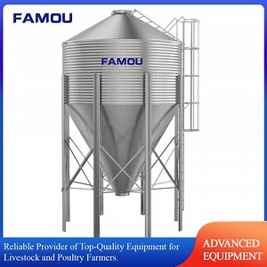 [Hot Item] Livestock Poultry Equipment Galvanized Feed Storage Silo for Pig Layer Broiler Farm