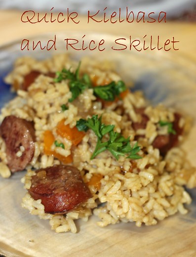 Quick Kielbasa and Rice Skillet - Clever Housewife