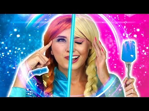 ELSA AND ANNA TWIN TELEPATHY CHALLENGE, MAGIC SLIME TWIN TEST. Totally TV Parody.