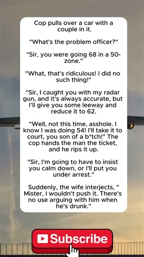 The Speeding Ticket #police #speeding #funny #wife #comedy #jokes #humor #drunk #argument #cop #oops