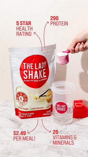 Made with 29g of Protein with Collagen and 25 Vitamins and Minerals, The Lady Shake keeps you fuller for longer. | The LADY Shake