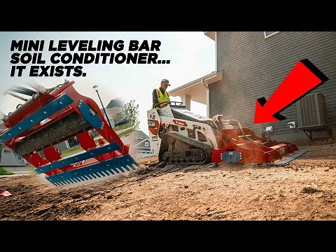 Prepping a Yard for Sod With a Bobcat MT100 Skid and the New CMP Mini Hydra Leveler