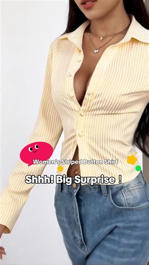 Stylish Women's Striped Button Shirt for Every Occasion