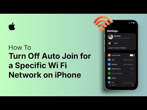 How to Turn Off Auto Join for a Specific Wi Fi Network on iPhone