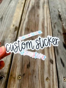 Custom Text Stickers: Personalized Laptop & Water Bottle Decals