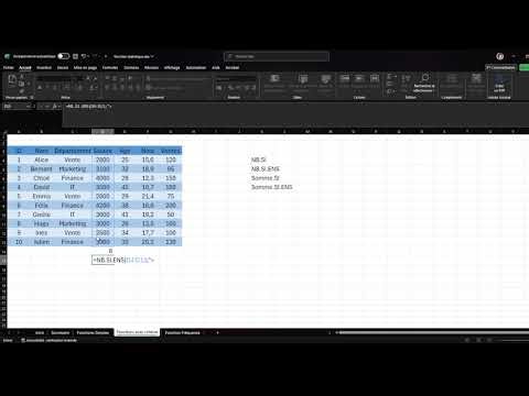 Les fonctions statistiques avec critères en Excel