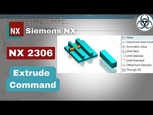 Siemens NX Extrude Command || NX 2306 Tutorials