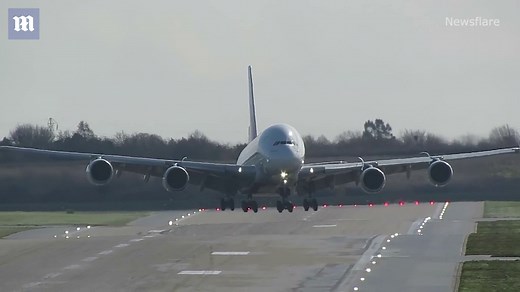 High winds make for bumpy plane landings at Birmingham Airport