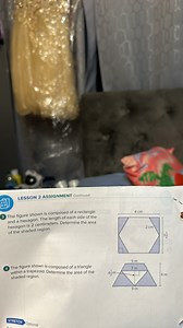 LESSON 2 ASSIGNMENT Continued3 The figure shown is composed of... | Filo