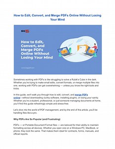 How to Edit, Convert, and Merge PDFs Online Without Losing Your Mind - SlideServe