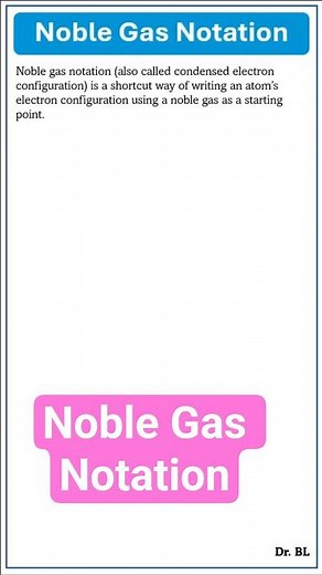 Electron Configuration - Noble Gas Notation