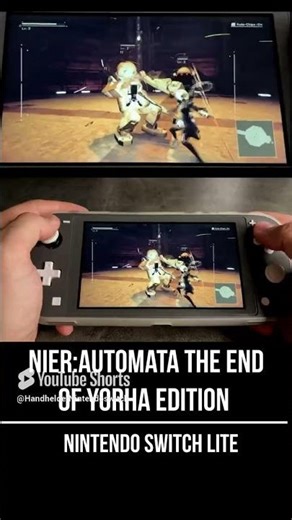 NieR:Automata The End of YoRHa Edition Nintendo Switch Lite Gameplay - FPS Monitor